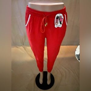 Indero RED Side White Stripped Comfort Joggers